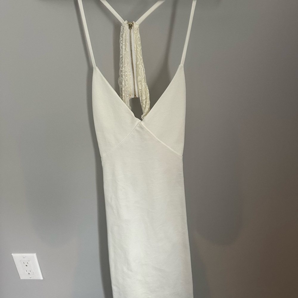 Lulu's Elegant Cream Maxi Dress